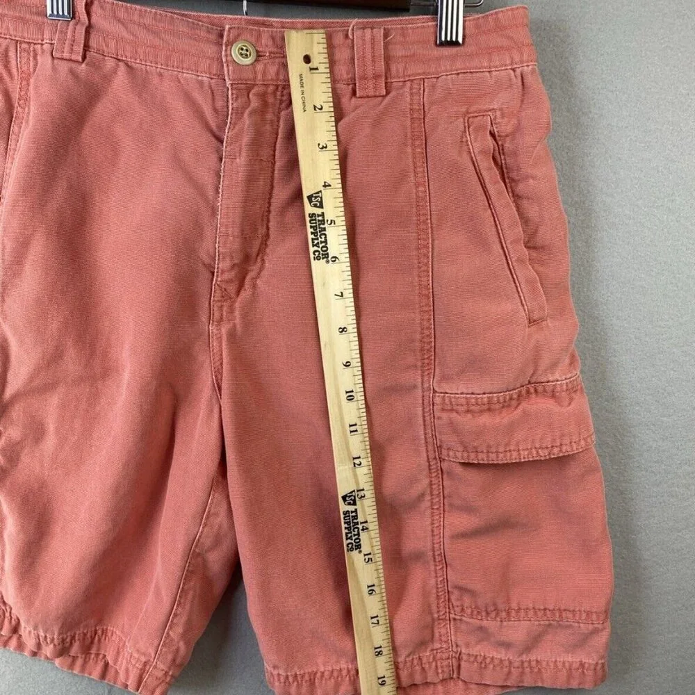Tommy Bahama Cargo Shorts Men's Size 32 Belt Loops Relax Cotton Tencel Blend Red